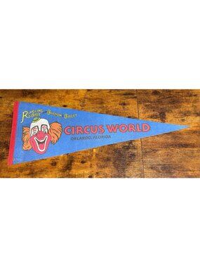 Vintage Ringling Brothers and Barnum and Bailey Circus World Florida pennant